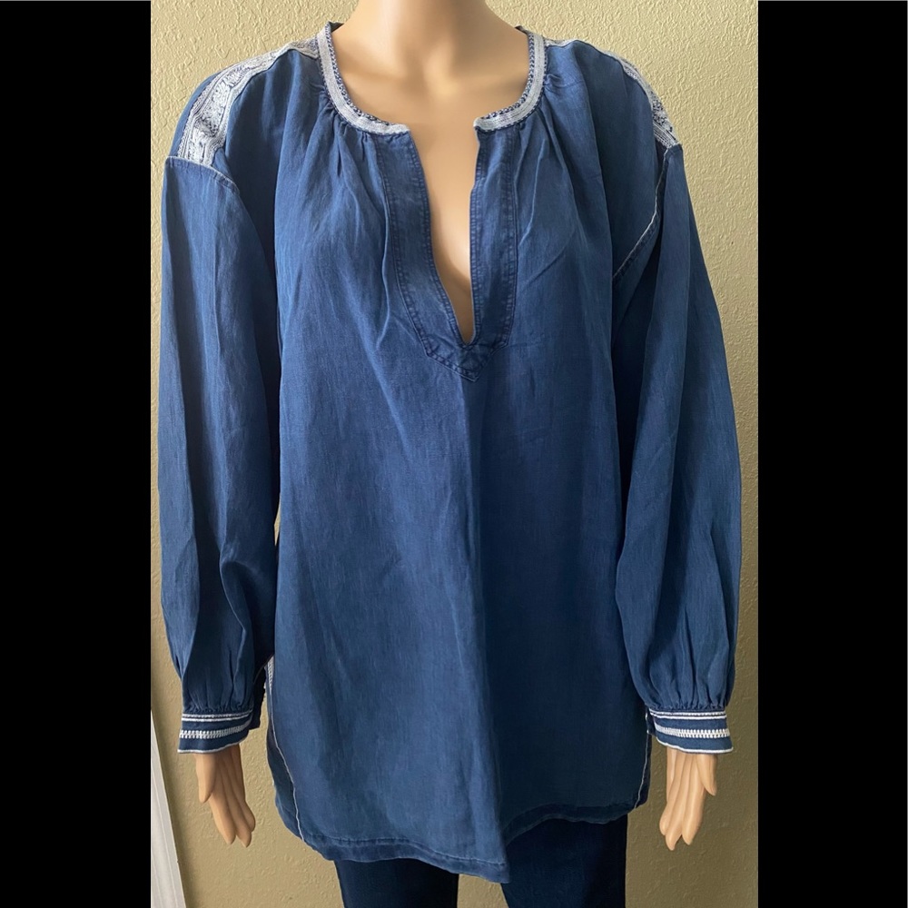 NWT Polo Ralph Lauren Shirred Peasant Top